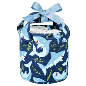Sharks Laughing 5pc Washcloth Basket Bathtime Kids Bathroom NWT Baby Shower Gift